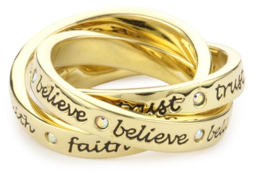 Disney Couture Tinker Belle 3-Piece Ring, Size 7