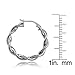 Hoops & Loops 925 Sterling Silver Twisted Hoop Earrings for Women, Silver/Gold/Rose Gold 3mm Twist Hypoallergenic Hoop Earrings 15/20/25/30/35/40mm