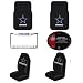 NFL Dallas Cowboys 6 PC Auto Accessories Combo Kit - Rubber Floor Mats, Seat Covers, Steering Wheel Cover and Chrome License Plate Frame