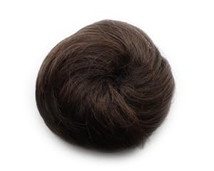 Fashion Donut Clip-on Dish Hair Bun Tray Ponytail Extension Hairpiece Wig Dark Brown