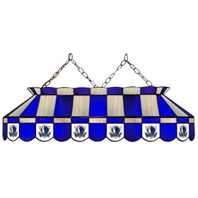 Imperial Dallas Mavericks Licensed 40-Inch Rectangular Stained Glass Billiard Table Light