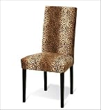 Euro Style 363565 Mimosa Chair Cheetah/Wenge 2 Pack
