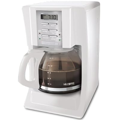 Mr. Coffee SJX20 12-Cup Programmable Coffeemaker, White