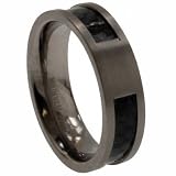 Titanium ring w/ carbon fiber - Width: 6mm