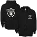Oakland Raiders Black Touchback Full Zip Hoody Sweatshirt