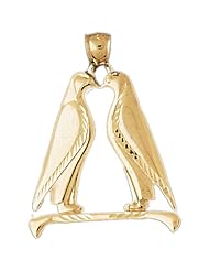 CleverEves 14K Gold Pendant Penguins Kissing 5.6 - Gram(s)