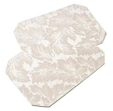 2 Placemats Damask Natural