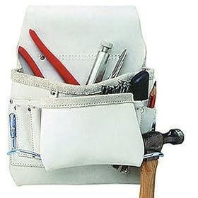 Leather Carpenter Bag, 8 Pocket by Custom Leather Craft