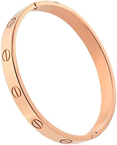 TryIt Women's Stainless Steel Hinged Bangls 18CM