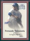 2000 Fleer Greats of the Game Baseball Card # 20 Fernando Valenzuela Los Angeles Dodgers Mint Condition - Shipped In Protective Screwdown Display Case!