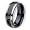 Chisel Two-tone Polished Titanium Ring (7.0 mm) With Wood Box - Size 10.0