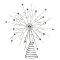 Mod Retro Snowflake Tree Topper - Silvertone
