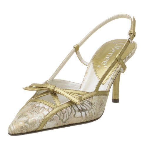 J.Renee Women’s Evelyn Sling Pump Wedding Shoes Picture