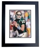 Signed Brady Quinn Picture - Notre Dame Fighting Irish 8x10 BLACK CUSTOM FRAME - Autographed NFL Photos