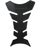 3D Carbon Fiber Look Motorcycle Sport Tank Gas Protector Pad Sticker Universal Fit 1Piece.