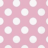 Light Pink Polka Dot Beverage Napkins, 16ct