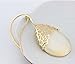 U-Beauty Elegent Water Drop Opal Pendant Golden Long Necklace Sweater Chain for Women