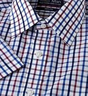 Slim Fit Pure Cotton Easy to Iron Short Sleeve Checked Shirt