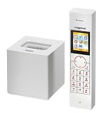Hagenuk Stick Voice SR Schnurloses DECT-Telefon mit digitalem Anrufbeantworter (strahlungsreduziert) wei� - 