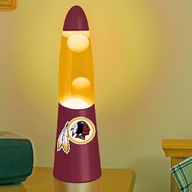 WASHINGTON REDSKINS Team Logo 13 MOTION LAVA LAMP in Team Colors from Lava Lamps