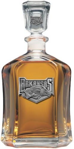 Arkansas Razorbacks Glass Capitol Decanter (Spirit Holder) 24 oz - NCAA College Athletics