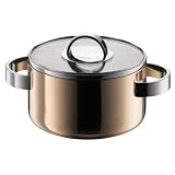 Bodum Chef Tri-Ply 3-Quart Copper Stockpot with Glass Lid