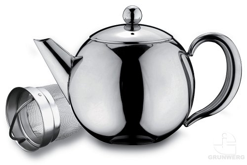 Belmont 35oz/1ltr deluxe stainless steel tea pot with removable infuser