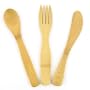 6 Piece Bamboo Flatware Set, 2 place settings: Knife Fork and Spoon