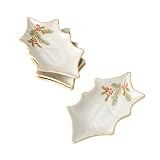 Pfaltzgraff Garland Spruce Set Of Four 8-Inch Leaf-Shaped Plates