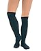 Womens Slouch Rib Knee Socks Cashmere Virgin Wool Blend Sock 7 Color Options