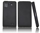 MaryCom PREMIUM QUALITÄT Leder Handytasche schwarz für Samsung Galaxy R i9103 Smartphone + Gratis Displayschutzfolie / LTS 9103