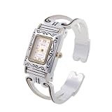 Geneva Platinum Ladies Roman Numeral Two-Tone V Band Bangle Watch by Geneva