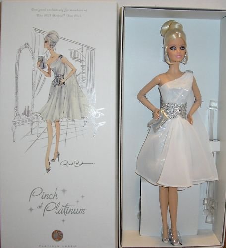 Barbie Fan Club Exclusive Pinch of PlatinumTM Barbie® Doll Platinum Label with Keychain