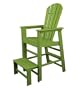 Polywood Outdoor Furniture South Beach Lifeguard Chair, Lime-Recycled Plastic Materials