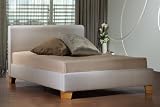 Brooklyn White Faux Leather 6ft Super King Size Bed With 7″ Memory Foam Mattress