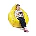 Gold Medal 30011209816TD Large Wet Look Vinyl Tear Drop Bean Bag, Yellow