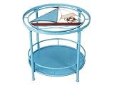 Regatta Side Table With Storage Base Iron&Glass Ite Accents Dimensions 20 X 20 X 18 1/2
