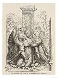 Miraculous Heart Transplant Saint Catherine of Siena Exchanges Hearts, Temporarily, with Jesus Religion & Philosophy Giclee Poster Print, 24x32