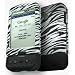 Zebra and Black Two Tone Rubber & Leather Feel Protective Case Faceplate Cover for HTC G1 Google Android Cell Phone
