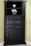 Dexter 30w Corner Linen Cabinet With Wood Door