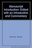 George Berkeley's manuscript introduction : an editio diplomatica