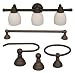 Globe Electric Samara 5-Piece Bath Set, Rubbed Bronze #5064601