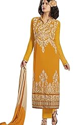 Embroidered Chiffon/Georgette/Silk/Shantung Maxi Dress 