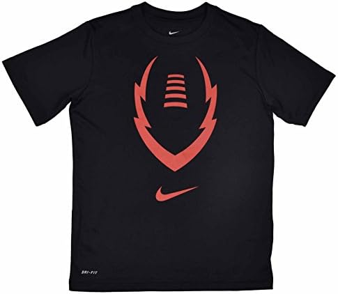 Nike Big Boys (8-20) Dri-Fit Football Training Shirt-Black-Small