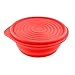 Collapsible Silicone Bowl for Camping - Food-grade & Space-Saving, Red - by Not Just A Gadget