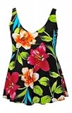 Exotic Garden One Piece Plus Size Swimdress Swimsuit - Plus Size Swimwear Plus Size Swimsuit