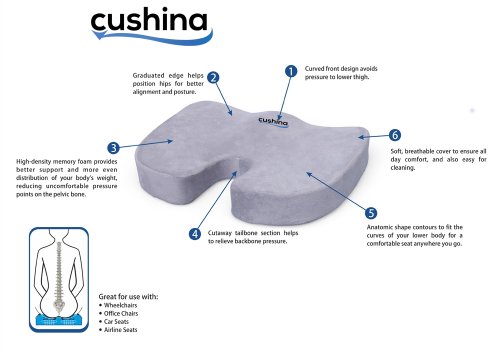 BEST OFFICE CHAIR CUSHION for Sciatica, Lower Back, &amp; Coccyx Pain 