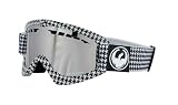 Dragon DXS Snow Goggles - Black & White Houndstooth Frame/Ionized Lens/Black Houndstooth with Leather Patch Strap