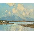 Art print 'Connemara Cottages' by Paul Henry - image size w 50 cm x h 60 cm