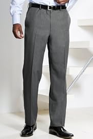 Crease Resistant Flat Front Trousers [T18-3183-S]